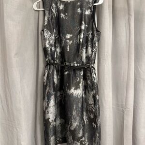 Michael Kors Black and White Midi Dress
